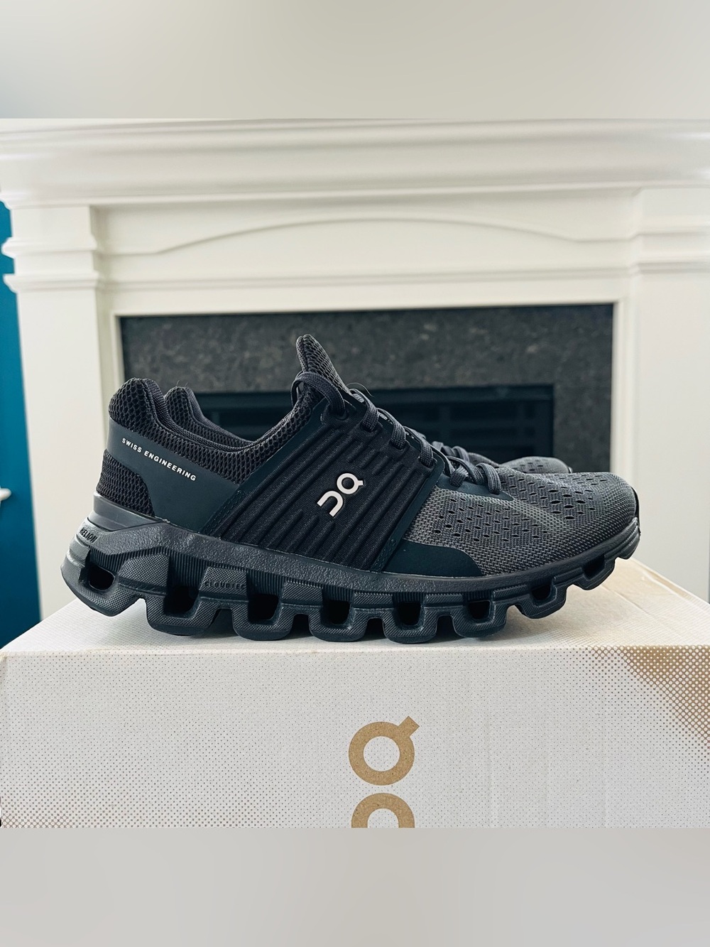 Sz 6 On Cloudswift Women's Running Shoes Sneakers All Black 41.98459